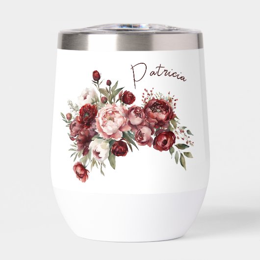 Moderne Burgund-Blume (Vorderseite)