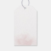 Moderne Burgund Blumengrün Hochzeit Geschenkanhänger (Rückseite)