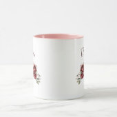Moderne Burgund-Blush-Blume Tasse (Zentrum)