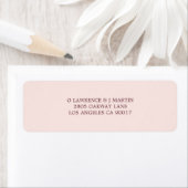 Moderne Burgund Blush Pink Hochzeitadresse (Insitu)