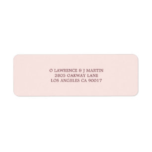 Moderne Burgund Blush Pink Hochzeitadresse