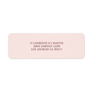 Moderne Burgund Blush Pink Hochzeitadresse