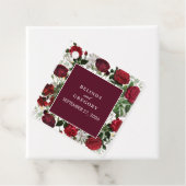 Moderne Burgund Floral Wasserfarbe Elegante Hochze Geschenkanhänger (Beispiel)