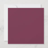 Moderne Burgund Minimalistisch Elegante Hochzeit Save The Date (Rückseite)