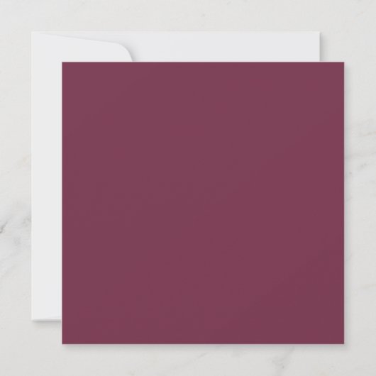 Moderne Burgund Minimalistisch Elegante Hochzeit Save The Date (Rückseite)