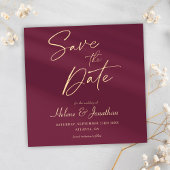 Moderne Burgund Minimalistisch Elegante Hochzeit Save The Date