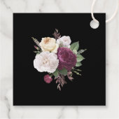 Moderne Burgund-Peonies-Hochzeit - Begrüßungsmarke Geschenkanhänger (Rückseite)