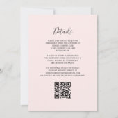 Moderne Burgund Silber Achat Rosé QR-Code Hochzeit Einladung (Rückseite)