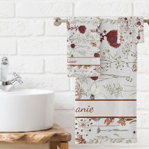 Moderne Burgund-Wildblumen | Elegant Boho Floral