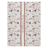 Moderne Burgund-Wildblumen | Elegant Boho Floral Tischdecke (Vorderseite)