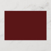 Moderne Burgunder Hochzeits-RSVP-QR-Code Begleitkarte (Rückseite)