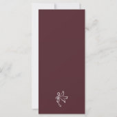 Moderne Burgunder-Hochzeitsmenü (Rückseite)