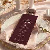 Moderne Burgunder-Hochzeitsmenü