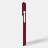 Moderne Burgunder-Monogramm-Name Case-Mate iPhone Hülle (Rückseite / Links)