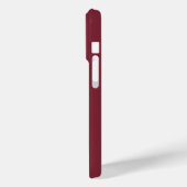 Moderne Burgunder-Monogramm-Name Case-Mate iPhone Hülle (Rückseite / Links)