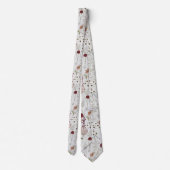 Moderne Burgunder-Wildblumen Boho-Floral Krawatte (Rückseite)