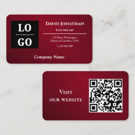 Moderne Burgunderfarbe Benutzerdefinisches Logo un Visitenkarte