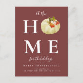 moderne burgundische Kürbis-Ankündigung Postkarte (Vorderseite)