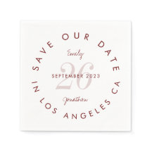 Moderne burgundische Typografie Save the Date