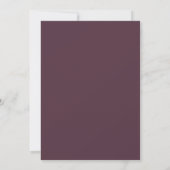 Moderne Burgundy Bridal Dusche Einladung (Rückseite)