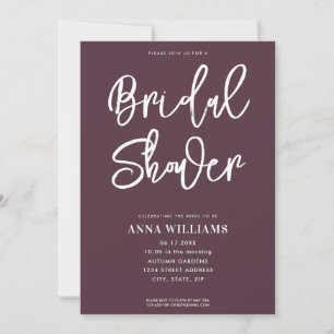 Moderne Burgundy Bridal Dusche Einladung