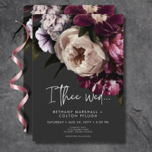 Moderne Burgundy & Cream Peonies Floral Black