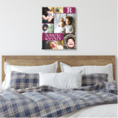 Moderne Burgundy-Farbblock-Reihe 6 FotoCollage Leinwanddruck (Insitu (Schlafzimmer))