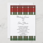 Moderne Burgundy Green White Kraft Wedding Einladung (Vorderseite)