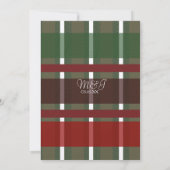 Moderne Burgundy Green White Kraft Wedding Einladung (Rückseite)