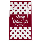 Moderne Burgundy Script Frohe Weihnachten Kleine Geschenktüte (Vorderseite)