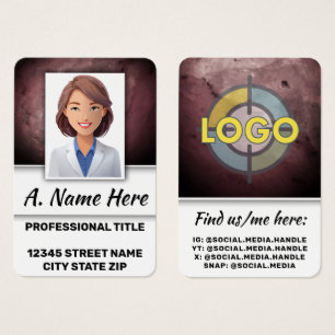 Moderne Burgundy Stone Card für Zahnmedizin Berufl