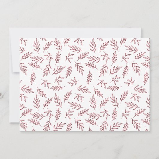 Moderne Burgundy Überraschung Foto Verlobung Ankündigung (Rückseite)