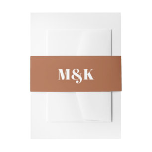 Moderne Burnt Orange Bold Typografy Wedding Einladungsbanderole