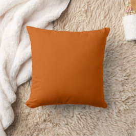 Moderne Burnt Orange Schlicht Solid Color Kissen