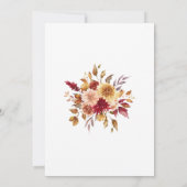 Moderne Burnt Orange Terracotta Wildblumen Hochzei Save The Date (Rückseite)