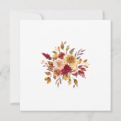 Moderne Burnt Orange Terracotta Wildblumen Hochzei Save The Date (Rückseite)