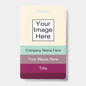 Moderne Büro-Name Identifikations-Abzeichen Ausweis (Rückseite)
