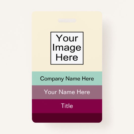 Moderne Büro-Name Identifikations-Abzeichen Ausweis (Vorderseite)
