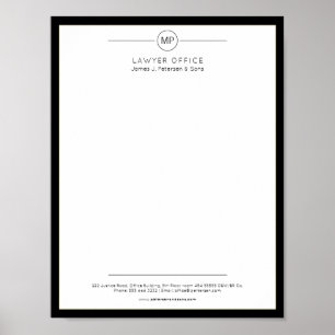 Moderne Büroschrift druckbare Variante Poster