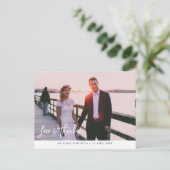 moderne Bürste Skript Hochzeit danke Karte (Stehend Vorderseite)