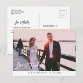 moderne Bürste Skript Hochzeit danke Karte (Vorne/Hinten)