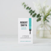 Moderne Bürste und farbige vertikale Visitenkarte (Stehend Vorderseite)