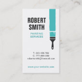 Moderne Bürste und farbige vertikale Visitenkarte (Vorderseite)