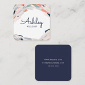 Moderne Bürsten-Anschläge Quadratische Visitenkarte (Vorne/Hinten)