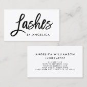 Moderne Bürsten-Skript-Maskenbildner-Peitschen Visitenkarte (Vorne/Hinten)