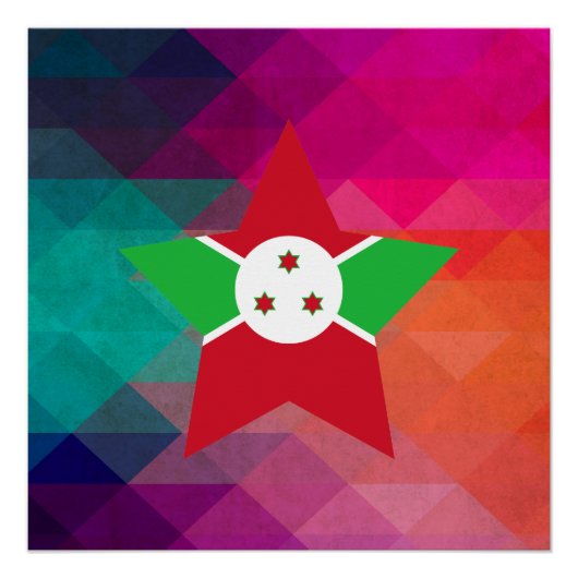 Moderne Burundi-Flagge Poster (Vorderseite)