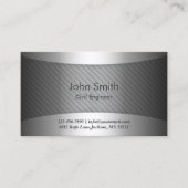 Moderne Business Card des Zivilen Ingenieurs Metal Visitenkarte (Vorderseite)
