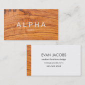 Moderne Business Card für Holzkörner Visitenkarte (Vorne/Hinten)