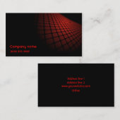 Moderne Business Card Schwarz/Rot Visitenkarte (Vorne/Hinten)