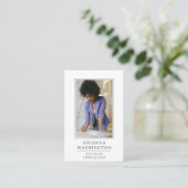 Moderne Business Consultant Foto Business Card Visitenkarte (Stehend Vorderseite)